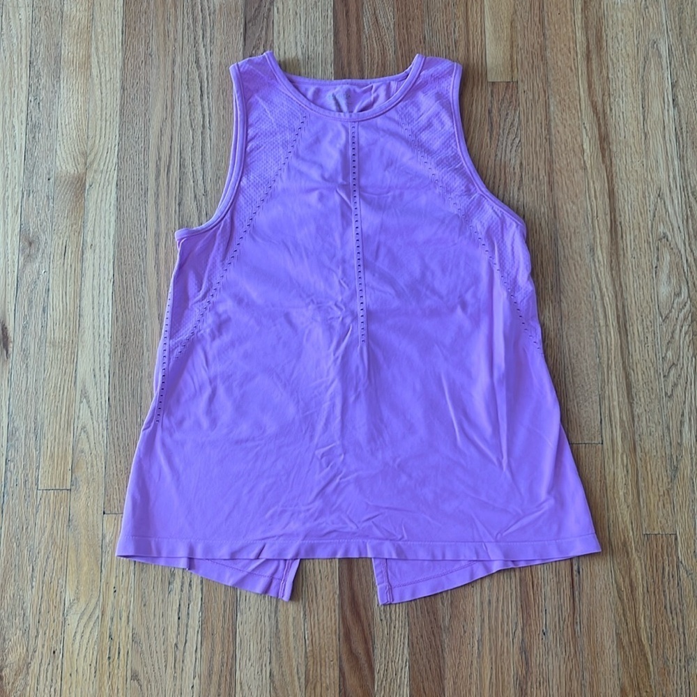 Athleta Women’s Tank Top Seamless Slit Back Yoga Top Semi-Fitted Size: Small - Picture 1 of 5